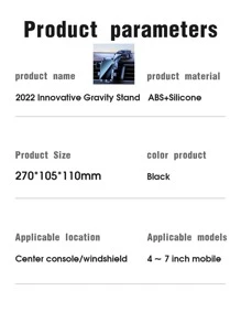 1pc Car Phone Holder, Suction Cup Mount For Windshield/Dashboard - Black - View 3