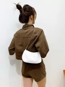 Bolso de mano con decoración de cadenas para vacaciones y festivales para mujeres