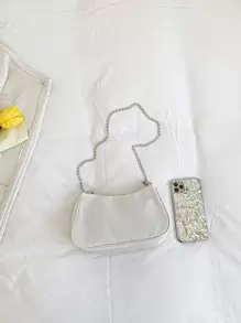 Bolso de mano con decoración de cadenas para vacaciones y festivales para mujeres