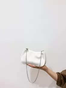 Bolso de mano con decoración de cadenas para vacaciones y festivales para mujeres
