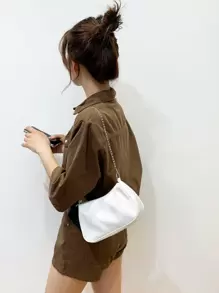 Bolso de mano con decoración de cadenas para vacaciones y festivales para mujeres