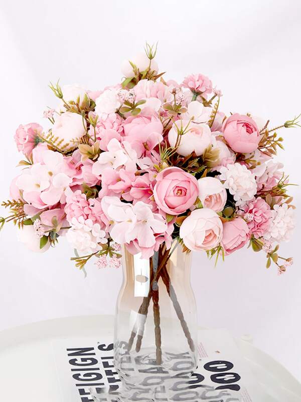 1pc Artificial Flower Bouquet, Fake Flower For DIY Wedding Bouquets