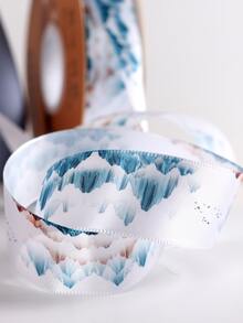 1roll Mountain Print Gift Ribbon