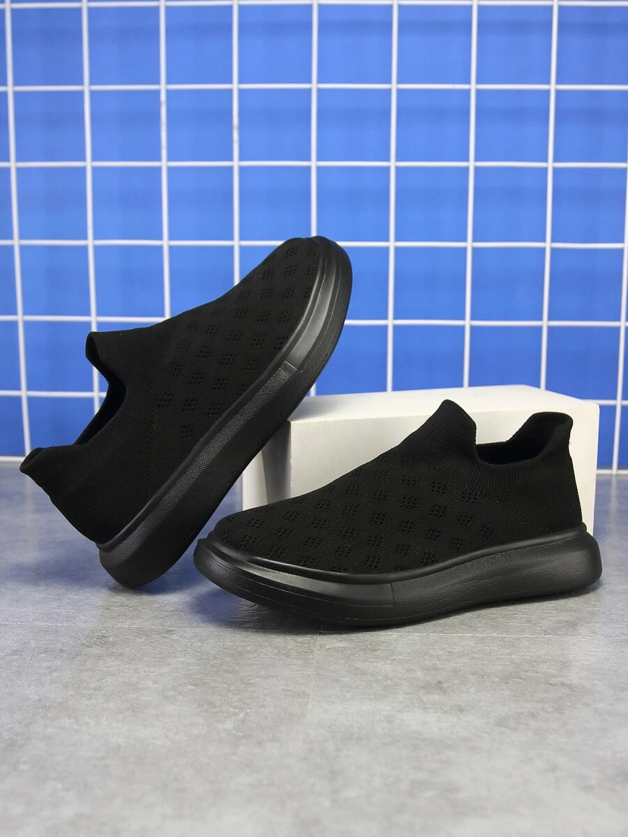 Boys Slip On Sneakers - Black - View 1