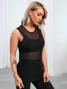 Easithlete Áo Tees & Tanks  Thể thao Nữ Lộ Lưng Hội Chữ thập cắt màu trơn - màu đen - Xem 6