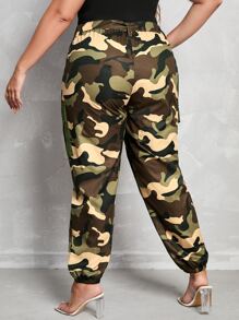 Mulvari Pantalones cargo con estampado de camuflaje con bolsillo lateral con solapa - Multicolor - Ver 2
