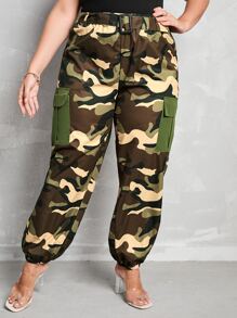 Mulvari Pantalones cargo con estampado de camuflaje con bolsillo lateral con solapa - Multicolor - Ver 5