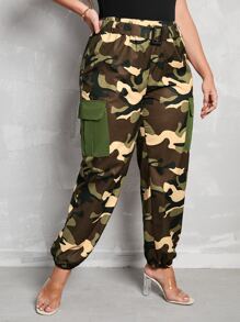 Mulvari Pantalones cargo con estampado de camuflaje con bolsillo lateral con solapa - Multicolor - Ver 3