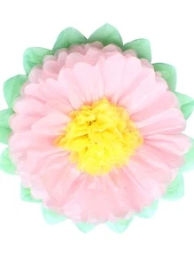 1pc Flower Shaped Tissue Pom Pom - Multicolor - View 4