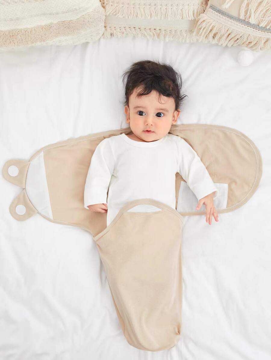 Plain Baby Swaddling Blanket - Khaki - View 1