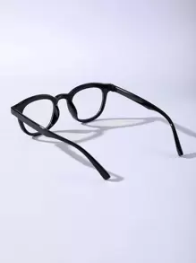 1pc Plastic Round Women Clear Glasses For Daily Life Watch TV Play Games Office Reading Accessories