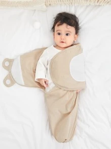 Plain Baby Swaddling Blanket - Khaki - View 2