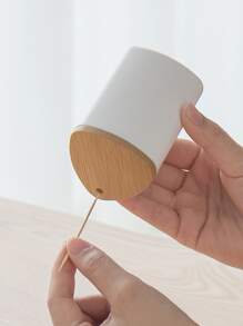 1pc Bamboo Toothpick Holder, Nordic Bamboo Toothpick Holder Dispenser For Desk