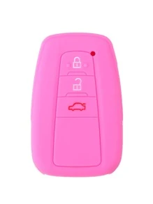 vỏ chìa khóa ô tô bằng silicon Tương thích với Toyota - Hồng - Xem 1