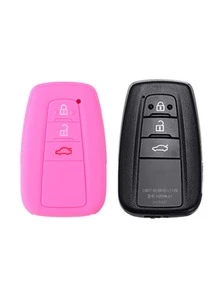 vỏ chìa khóa ô tô bằng silicon Tương thích với Toyota - Hồng - Xem 2