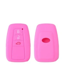 vỏ chìa khóa ô tô bằng silicon Tương thích với Toyota - Hồng - Xem 4