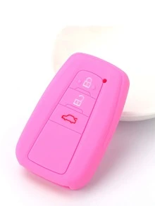 vỏ chìa khóa ô tô bằng silicon Tương thích với Toyota - Hồng - Xem 5