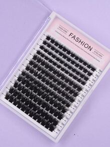 1box/12pcs/144pairs New Style Natural Fibers Extra Long Cluster False Eyelashes For Party, Makeup, Masquerade Lash Clusters, Eyelash Clusters, Individual Eyelashes, Lashes, Fake Lashes - Black - View 8