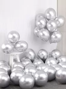 20 cái Bóng bay Trơn Cao su - Bạc - Xem 1