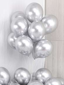 20 cái Bóng bay Trơn Cao su - Bạc - Xem 2