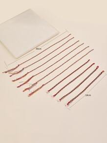 10pcs Random Color Braided Bracelet