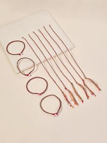 10pcs Random Color Braided Bracelet