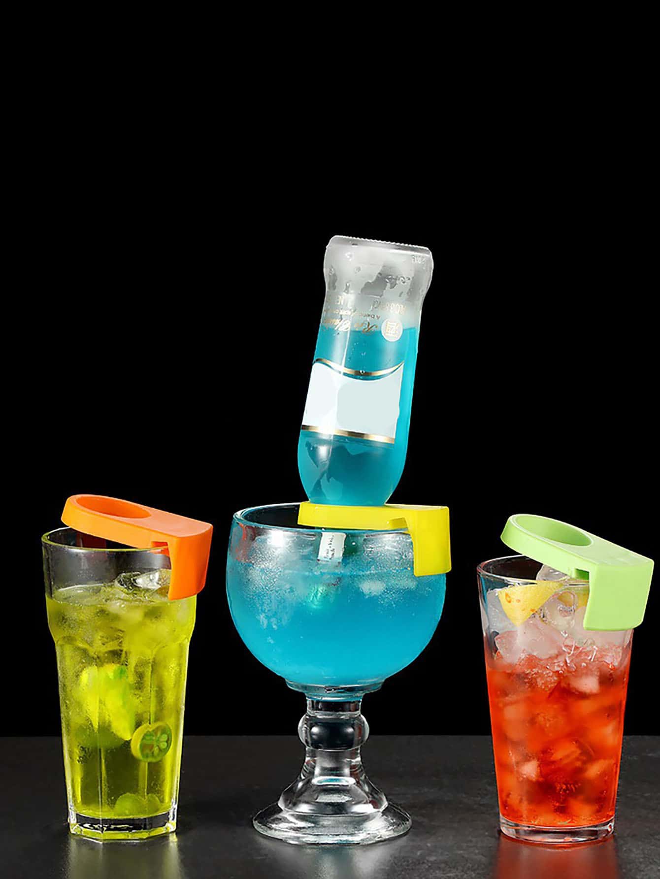 1入組隨機色雞尾酒瓶固定扣 - 彩色 - 查看 1