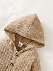 Đứa bé trai Túi kangaroo áo có mũ Áo liền quần - Lạc đà - Xem 3