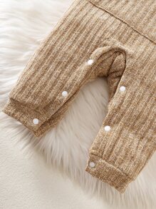 Đứa bé trai Túi kangaroo áo có mũ Áo liền quần - Lạc đà - Xem 4