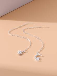 Sun & Moon Decor Threader Earrings