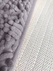Alfombra de baño absorbente de chenilla sólida para decoración de baño y cocina