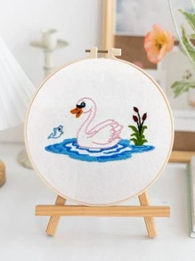 1 set Bordado a mano con patrón de cisne - Multicolor - Ver 1