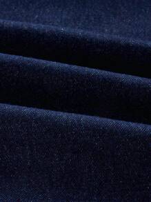 SHEINBlues High Waist Flap Pocket Cargo Jeans - Dark Wash - View 8