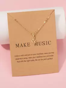 Music Note Charm Necklace