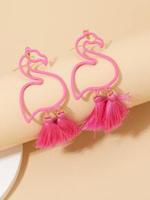 Ohrringe mit Flamingo Dekor