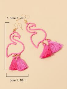 Ohrringe mit Flamingo Dekor