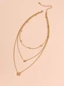 Vòng cổ xếp lớp chữ Charm - Vàng - Xem 3