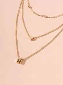 Vòng cổ xếp lớp chữ Charm - Vàng - Xem 2