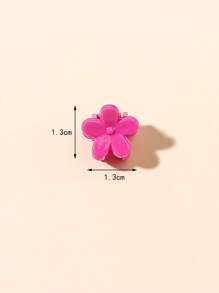 50pcs Mini Random Color Flower Design Hair Claw For Everyday Styling Suitable For Campus Dating Vacation Daily Travel Cute Valentine's Day Claw Clips Hair Clips Hair Jaw Clip Hair Clamps Hair Clutch Hair Catcher Clip, School Stuff, College Fall Winter Hair Accessories For Women - Multicolor - View 3