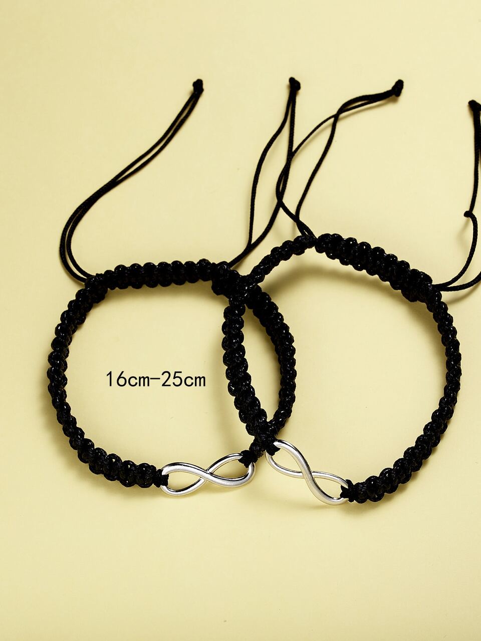 2pcs Infinity Decor Braided Bracelet