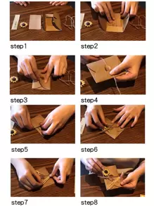 20 piezas surtidas de tarjetas de felicitación de flores hechas a mano de papel kraft retro, adecuadas para el Día de San Valentín, el Día de la Madre, cumpleaños - Multicolor - Ver 7