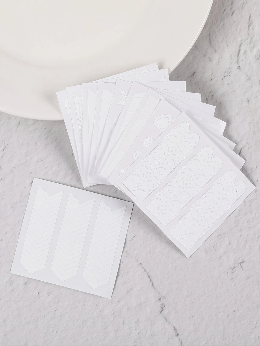 24片法式美甲贴纸 - 白色 - 查看 1