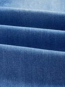Slant Pocket Bootcut Leg Jeans - Light Wash - View 9