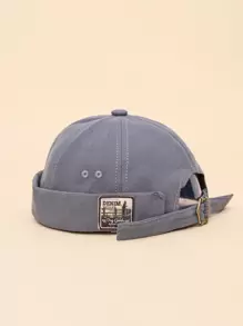 Toddler Kids Letter Graphic Label Decor Mũ Docker - Xám - Xem 1