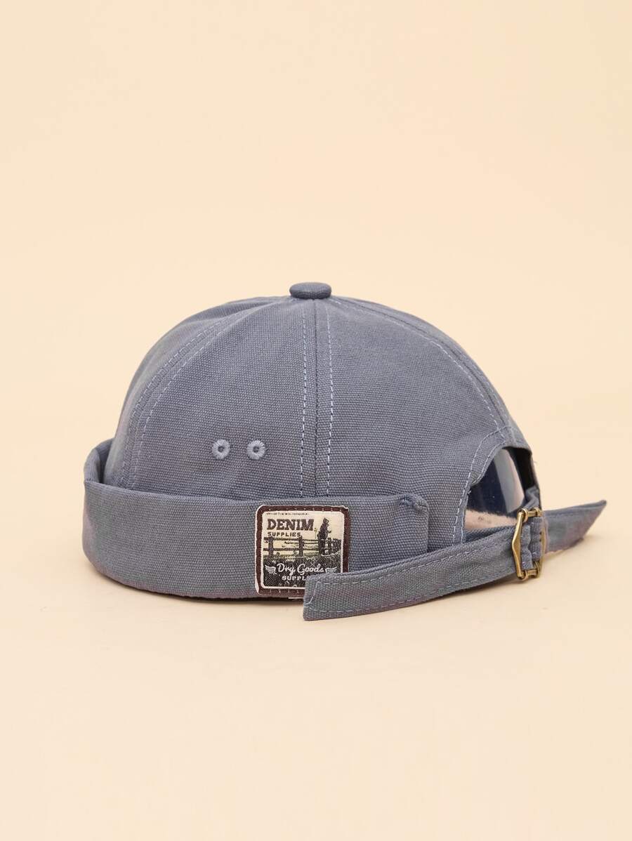 Toddler Kids Letter Graphic Label Decor Mũ Docker - Xám - Xem 1