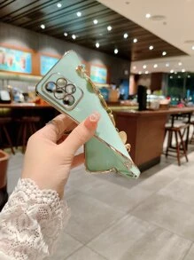 Solid Phone Case With Heart Hand Strap Compatible With IPhone15/15Plus/15Pro/15Promax,International Version, Not The Domestic Version - Mint Green - View 3