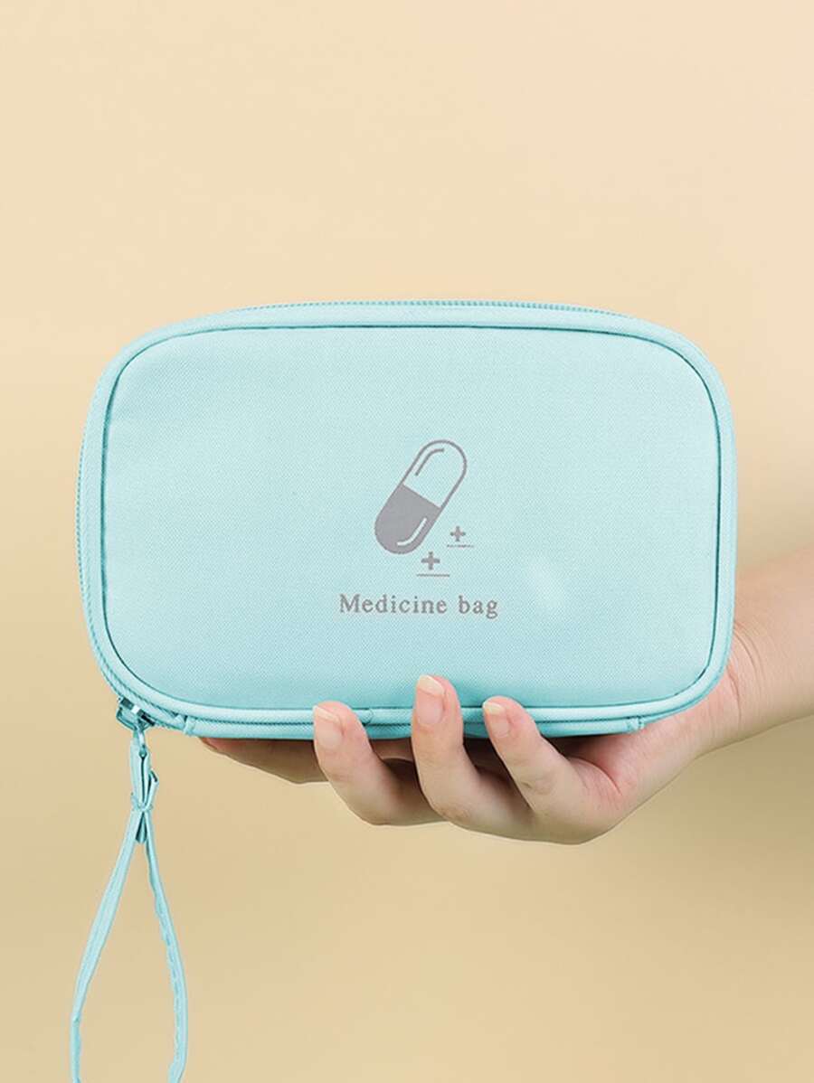1pc Portable Medicine Storage Bag - Blue - View 1
