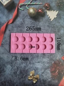 1 molde de silicona para piruletas, moldes con ventosas, piruletas redondas de chocolate, moldes para caramelos duros con 12 palitos de piruleta para hacer piruletas, caramelos duros, moldes de hielo, chocolate - Rosa - Ver 5