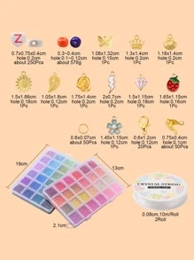 1 bộ tràng hạt & sợi đàn hồi Phụ kiện trang sức tự làm - Nhiều màu - Xem 5