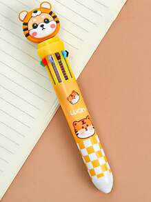 1pc Tiger Decor Bút bi màu ngẫu nhiên - Nhiều màu - Xem 2